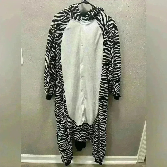 Zebra Onsie/Costume unisex, one size fits most, Critter Costume Onsie Halloween - Picture 3 of 7